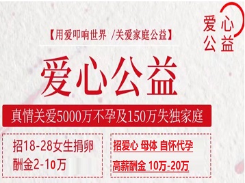 北关捐卵助孕生子 爱心志愿者招募